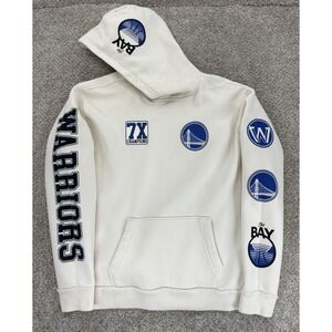 Hollister NBA Golden State Warriors Hoodie Mens L Off-White 7X Champion Pullover